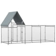 thumbnail image 1 of PawHut Walk-In Chicken Run, Large Poultry Coop with Cover, 1 of 10