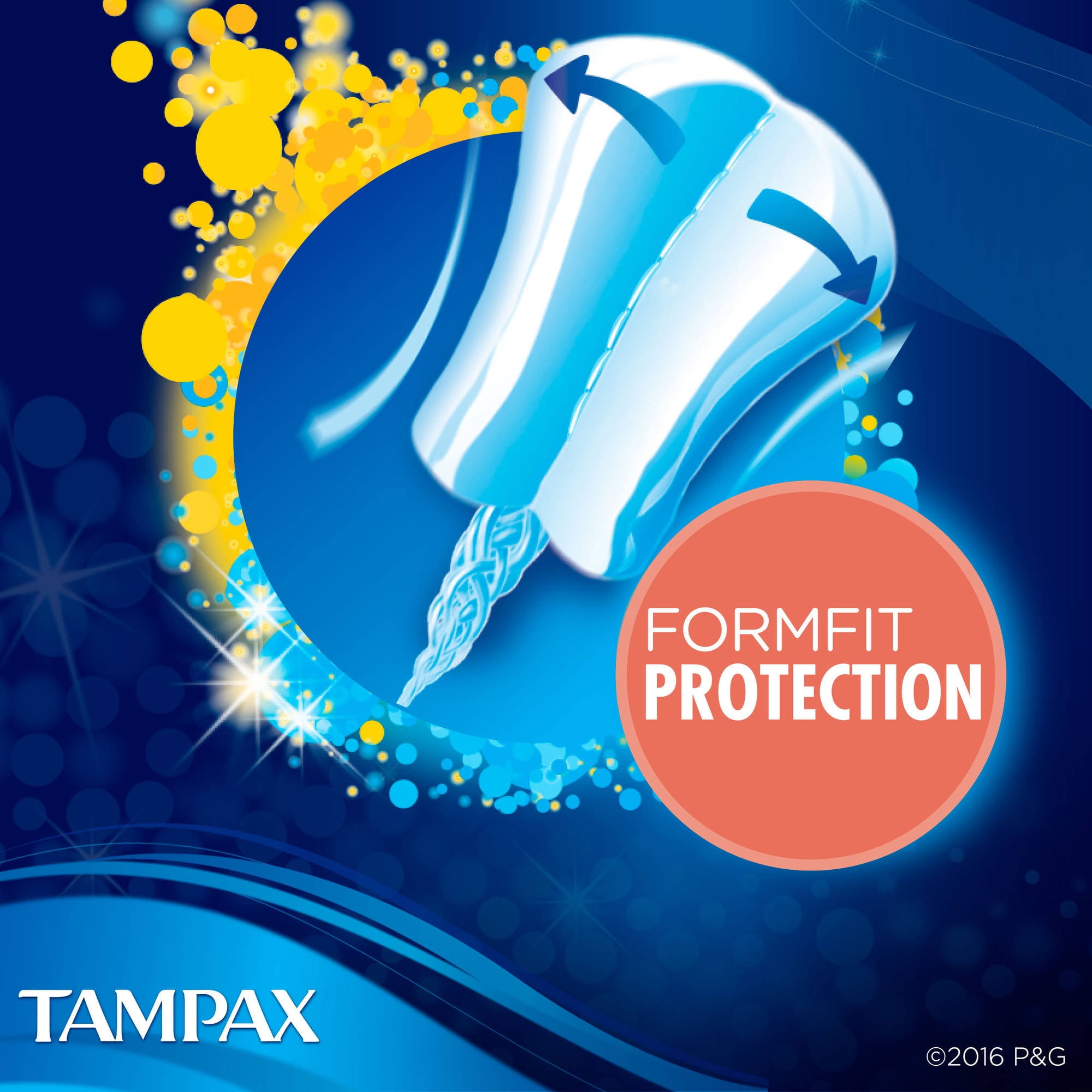 Tampax Pearl Tampons with Plastic Applicator, Regular, Unscented, 54 Ct