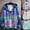 Blue, variant on Men’s Shiny Gradient Hooded Jacket, Zip-Up Lightweight Windbreaker, Casual Fashion Outerwear with Pockets, Gradient Finish (Blue,3-XL)