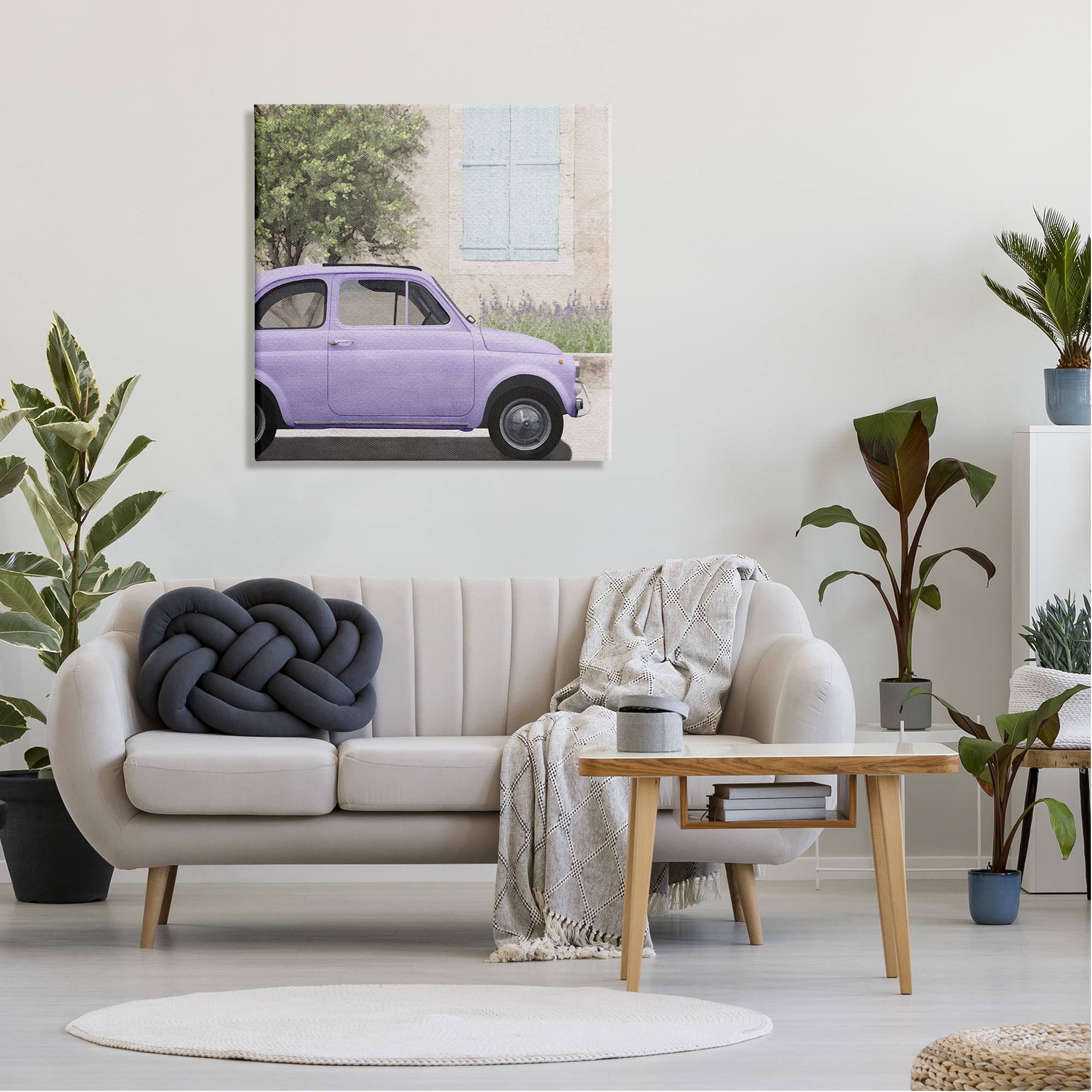 Stupell Industries Antique Purple Buggy Transportation Painting Gallery Wrapped Canvas Print Wall Art, 30 x 30