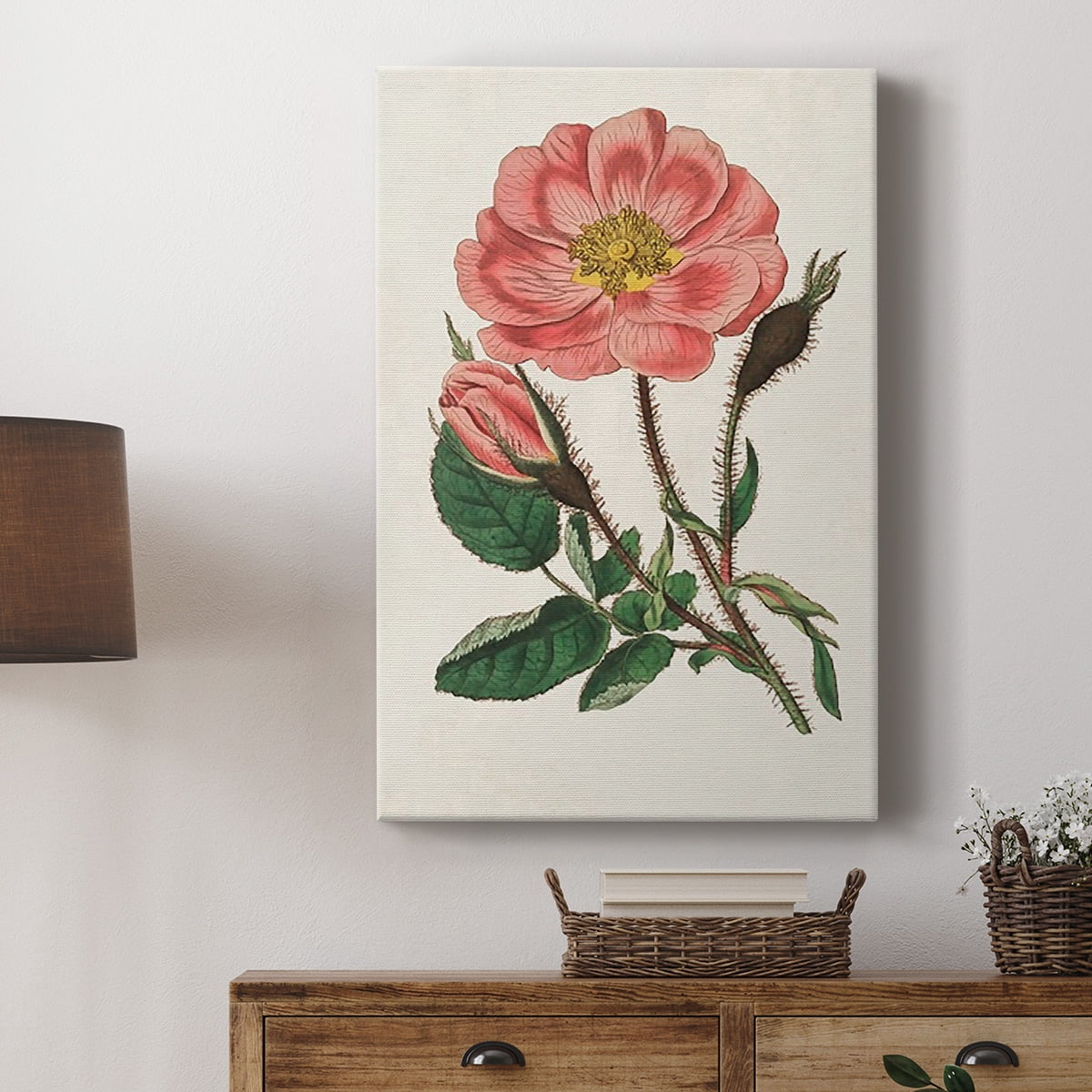Pink Floral Mix IX Premium Gallery Wrapped Canvas - Ready to Hang