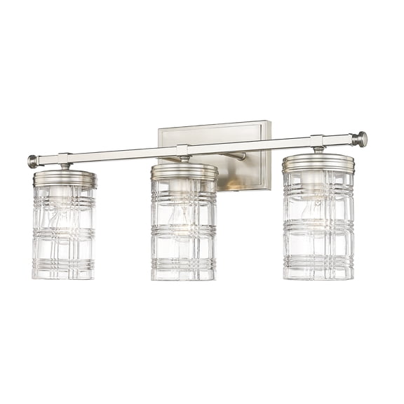 344-3V-BN-Z-Lite-Archer - 3 Light Bath Vanity-11 Inches Tall and 25 Inches Wide-Brushed Nickel Finish