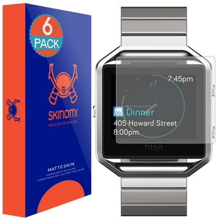 Skinomi MatteSkin Anti-Glare Matte Screen Protector for Fitbit Blaze 6-Pack