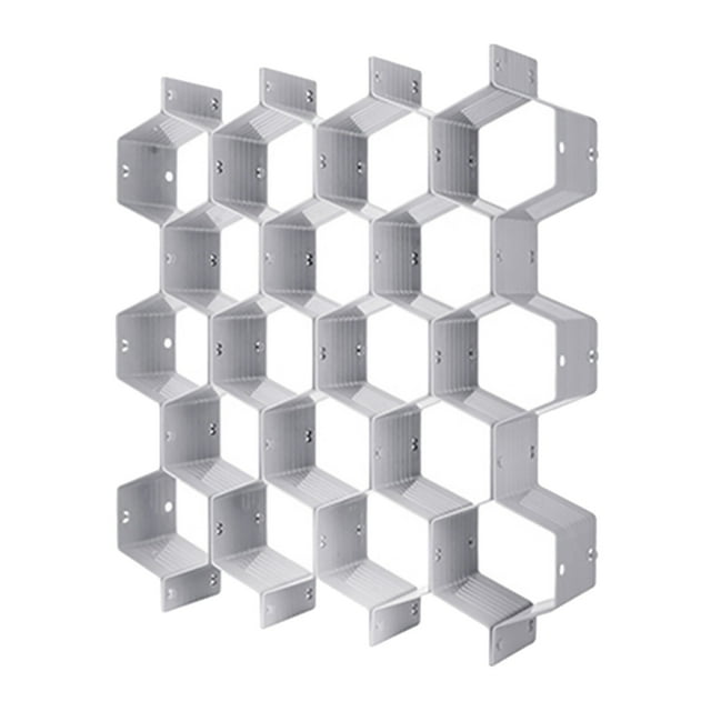 Kgfrsd Storage,Honeycomb Compartment Drawer Storage Plastic Storage Box Lattice Divider,Storage,