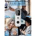 thumbnail image 3 of Wireless Doorbell with 1080P Camera Outdoor Waterproof WiFi Connected Doorbell Video Door Phone with Chime Rechargeable Battery Two-Way Audio Night Vi, 3 of 5