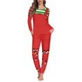thumbnail image 2 of Conjunto de Pijama de dos piezas para mujer, ropa de dormir de manga larga con diseño navideño, Jersey informal y acogedor, primavera y otoño, 2 of 4