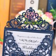 thumbnail image 4 of 10 Uds. De tarjetas de invitación florales de papel perlado soportes de invitación con hoja interior en blanco para cumpleaños de boda, 4 of 8