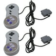 thumbnail image 1 of HUGFEGWE 2 Pack Remote Controller Video Game Pad Replacement Fits for Nintendo SNES System Console Replacement Controller 6FT SNS-005 U2537-1201, 1 of 9