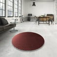 thumbnail image 4 of Ahgly Company Machine Washable Indoor Round Transitional Chocolate Brown Area Rugs, 4' Round, 4 of 7