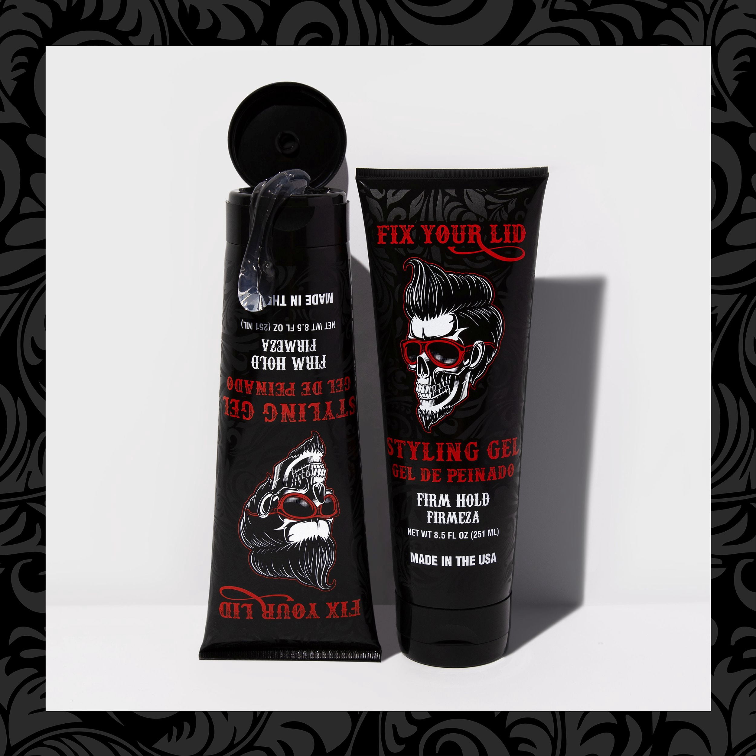 Fix Your Lid Firm Hold High Shine Hair Styling Gel, 8.5 fl oz