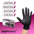 thumbnail image 2 of Guantes de examen de nitrilo GripProtect Precise Black 5 100 XL, 2 of 4