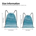 thumbnail image 2 of Defioc Teal Turquoise Fluid Stripes for Drawstring Backpack Sports Gym Bag for Women Men Children Adult Sackpack Yoga Bag for Wet Swimming,Gym,and Workout Gear -Small, 2 of 9