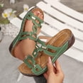 thumbnail image 2 of Sandals For Women Casual Fish Mouth Thick-soled Bottom Solid Color Fashion Wedge Summer Style Vacation Essentials Slides for Women Footwear, 2 of 9