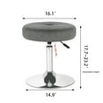 thumbnail image 5 of Homebeez Fabric Vanity Stool Swivel Stool Height Adjustable Gray, 5 of 6