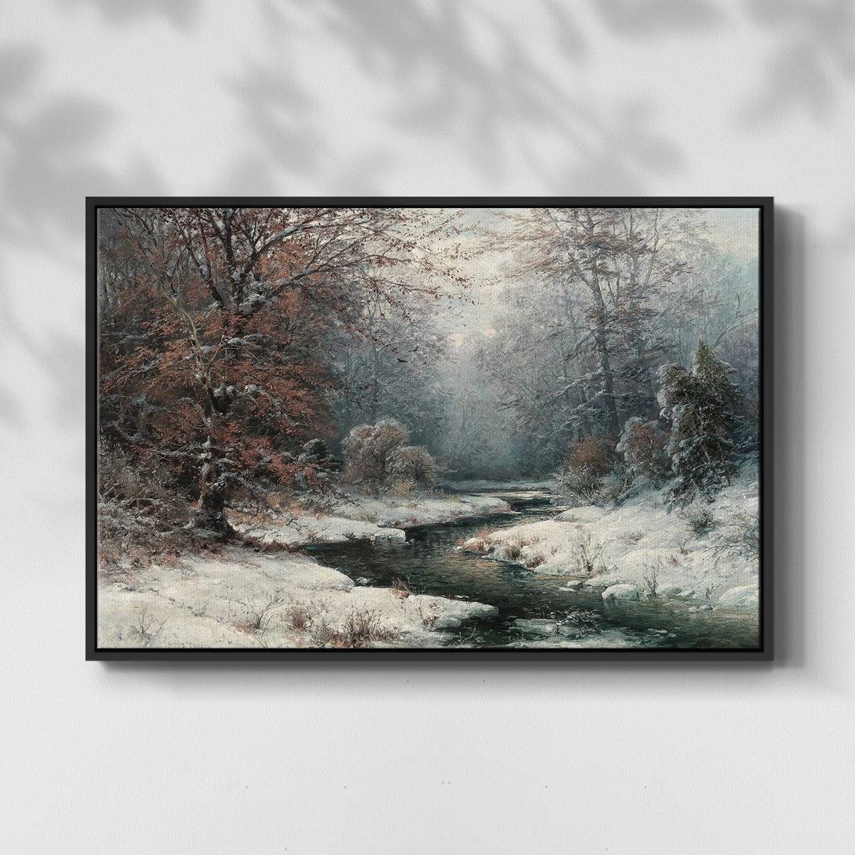 Vintage Landscape-CCLXXXVIII By Wexford Home Framed in Black Wood Gallery Wrapped Canvas 25 in. x 37 in.