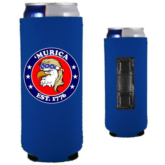 Murica 1776 Magnetic Slim Can Coolie (Royal Blue)