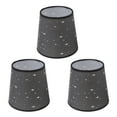 thumbnail image 2 of Fabric Lampshade, Star Pattern Soft Light Modern 3pcs E14 Lampshade Delicate Transparent  for Floor Lamp for Wall Lamp for E14 Table Lamp, 2 of 8