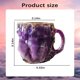 thumbnail image 5 of Tazas de café de cristal mineral, tazas de café de cristal mineral de resina, tazas de cristal mineral con asa, taza de café translúcida, taza de café de amatista, elegante regalo de resina para el, 5 of 7