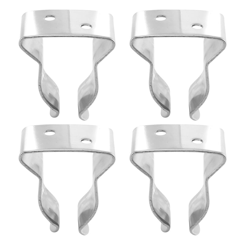 4 Pieces of Stainless Steel Boat Hook Small Spring Clamp Holder Boat