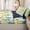 Yellow White, variant on Erosebridal Fresh Lemon Bow Print Zipper Twin Comforter Sets with Fitted Sheet and 2 Pillowcases,Light Blue Ribbon Green Leaf Accent Zipper Bedding Set,Yellow White,4-Piece,Navy Blue Reversible