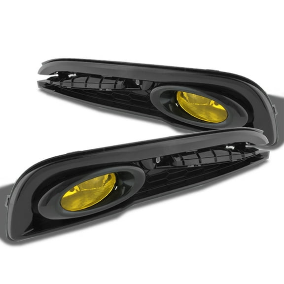 AKKON - For 2013-2015 Honda Civic Sedan Bumper Driving Fog Lights Yellow JDM Driver/Passenger Lamps with Switch/Bulbs