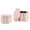 Pink, variant on Flower Petal Ottoman Set, 2 Plush Velvet Storage Benches with Nesting Design and Style
