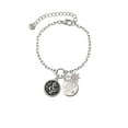 thumbnail image 2 of Delight Jewelry Silvertone Antiqued Round Seal - Clef Silvertone Discover Dream Explore Zoey Charm Bracelet, 6.5+2" Extender, 2 of 4