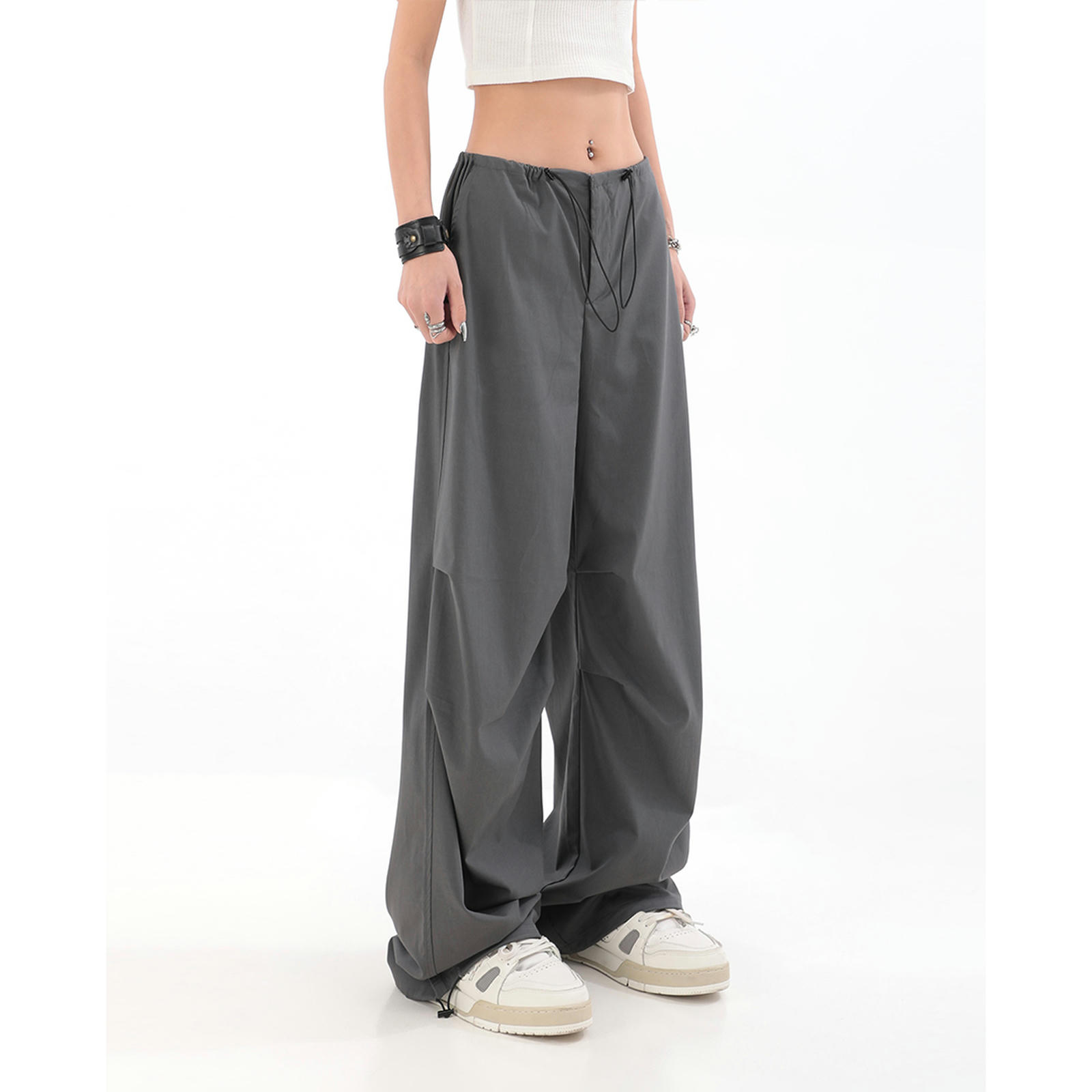 Oversize Parachute Pants Women Jogging Baggy Wide Leg Trousers Female ...