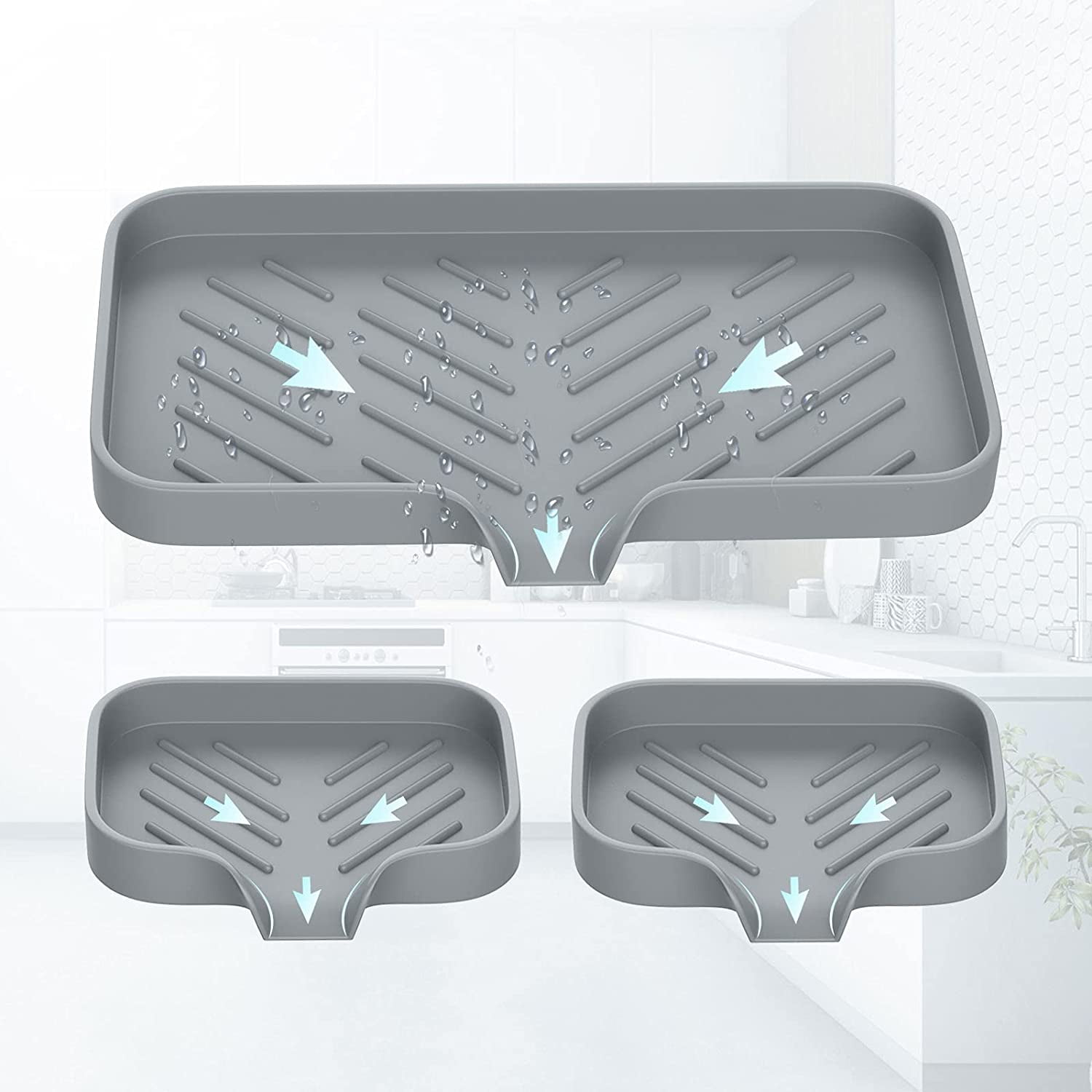 Kitchen Soap Tray,Kitchen Sink Tray Sponge Tray Kitchen Sponge Holder ...