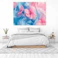 thumbnail image 3 of Mudket Canvas Wall Art Framed Ready to Hang, Pink Blue Ink Orchid Flower Canvas Print, Vibrant Floral Wall Decor Artwork for Bedroom Kitchen Office, Bloom Abstract Pictures - 12"L x 8"W, 3 of 10