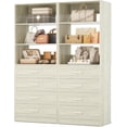 thumbnail image 2 of Homieasy 3.55FT Closet Organizer System with 8 Wood Drawers and 6 Shelves, Modular Walk-in Closets Storage Unit for Walk-in Closet, Bedroom, White Oak(2 Packs), 2 of 8