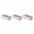 thumbnail image 4 of Maytalsory Storage Box Strong Practicality Wide Application Detachable Partition Large Capacity Plastic Storage Box Storage Basket white Rectangular 3Set, 4 of 6