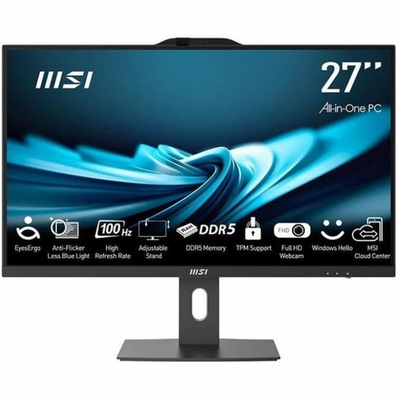 MSI PRO AP272P-601US - 27" IPS FHD Display - All-in-One PC- Intel Core i5 - 16 GB - 1 TB SSD - W11P - 3Y Onsite Warranty - Intel® graphics - Wifi 6E - BT 5.3 - dTPM 2.0 - USB C - 2.5" SSD or HD...