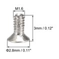 thumbnail image 3 of Uxcell M1.6 x 3mm Silver Tone Phillips Screw Fastener Nickel Plated 150 Pack, 3 of 5