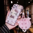thumbnail image 2 of Hello Kitty 3D Luxury Rhinestone with Lanyard Phone Cases For iPhone 15 14 13 12 11 14 Pro Max Mini XS MAX X SE 2020 Back Cover tzw, 2 of 5