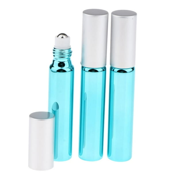 3 botellas de vidrio de 10 ml Cielo azul
