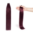 thumbnail image 2 of Extensions de Cheveux Humains à Bande Surligner Balayage Longues Droites Sans Couture Colle pour Cheveux, 2 of 6