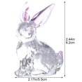 thumbnail image 6 of Jiibva Glass Rabbit Figurine Cute Crystal Rabbit Statue Tiny Animal Sculpture Art Animal Decor Ornament for Home Office, 6 of 7