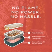 Lava Gel Oven Stainless Steel Portable Food Heater, Flameless, Reusable, for Indoor & Outdoor Use