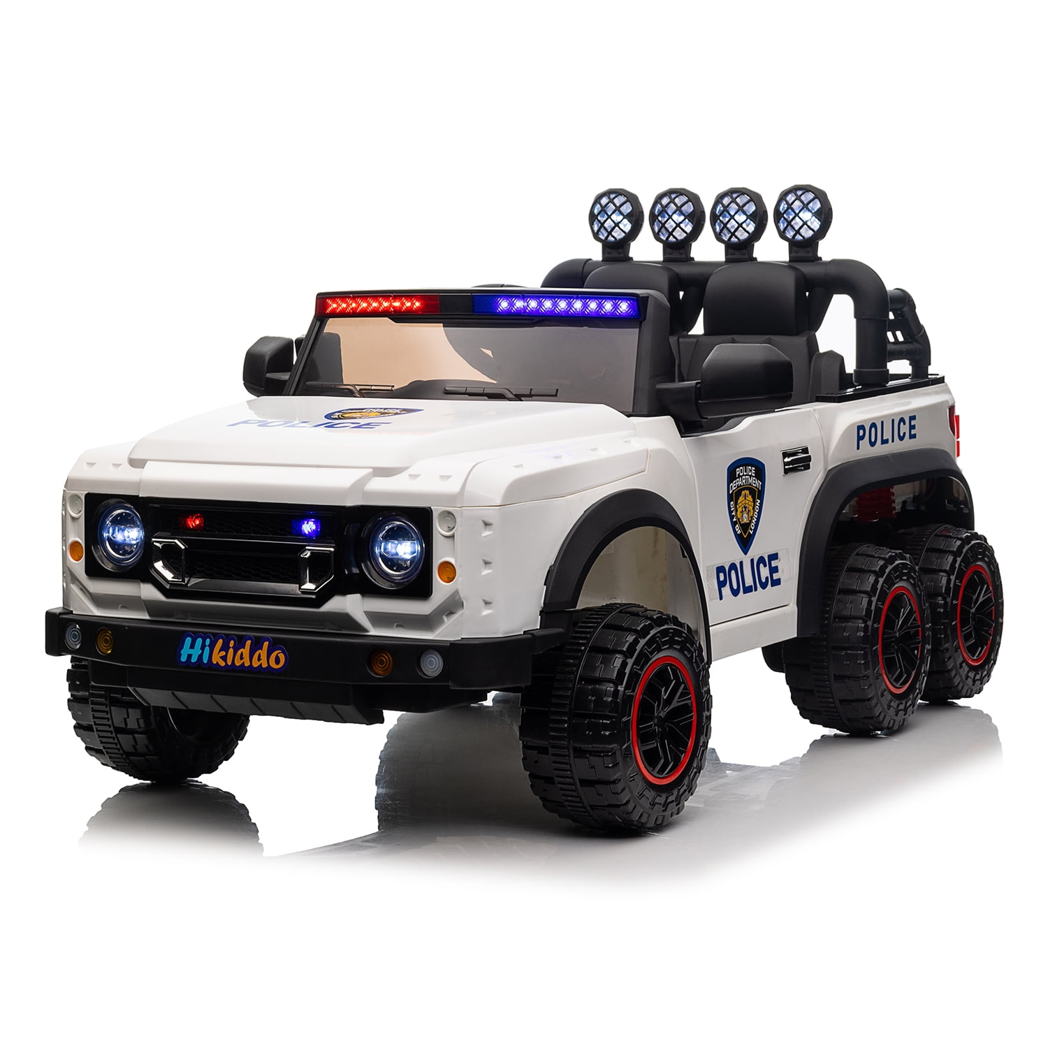 CIPACHO 24V Kids Ride On Police Car Toy with 2.4G Remote Control, Electric Car for Kids with Music and Light, Trunk, White CIPACHO 24V Kids Ride On Police Car Toy with 2.4G Remote Control, Electric Car for Kids with Music and Light, Trunk, White