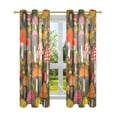 thumbnail image 7 of Yayeee Window Curtains Set of 2 for Living Room Light Filtering 63"x52", Vibrant Mushroom, 7 of 7