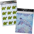 thumbnail image 2 of Adorable Green & Sea Turtles 10x13 Poly Mailers Combo &ndash; Playful Mailing, Boys, Girls Shipping Bags, 2 of 10