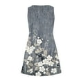 thumbnail image 5 of Odbmxy Sleeveless Mini Dresses for Women Plus Size Women's Sun Dresses Relaxed Fit Tank Floral Party Cute V-Neck Dresses,Gray S, 5 of 7