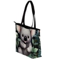 thumbnail image 3 of Koala Canvas Leather Mix Twill Jeanette Sponge Handbag 30x10.5x39cm/11.8x4.1x15.4in, 3 of 5