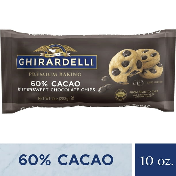 Ghirardelli 60 Cacao Bittersweet Chocolate Premium Baking Chips, 10 OZ