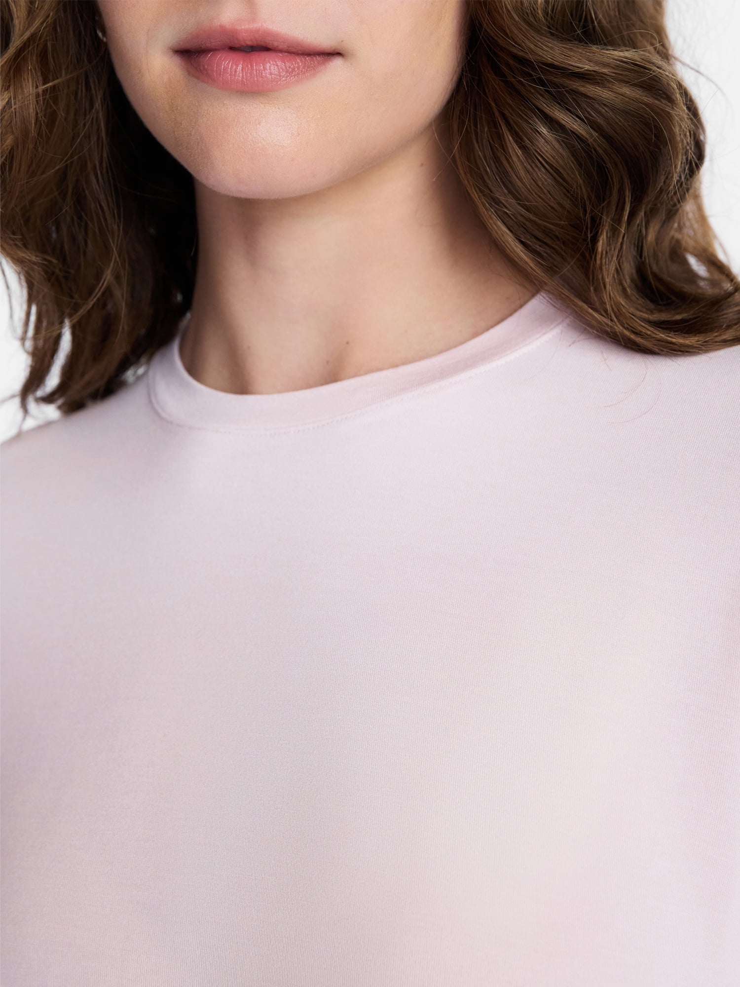 Time and Tru Women's Draped Boxy Tee with Short Sleeves, Sizes XS-XXXL