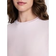 thumbnail image 5 of Time and Tru Women's Draped Boxy Tee with Short Sleeves, Sizes XS-XXXL, 5 of 6