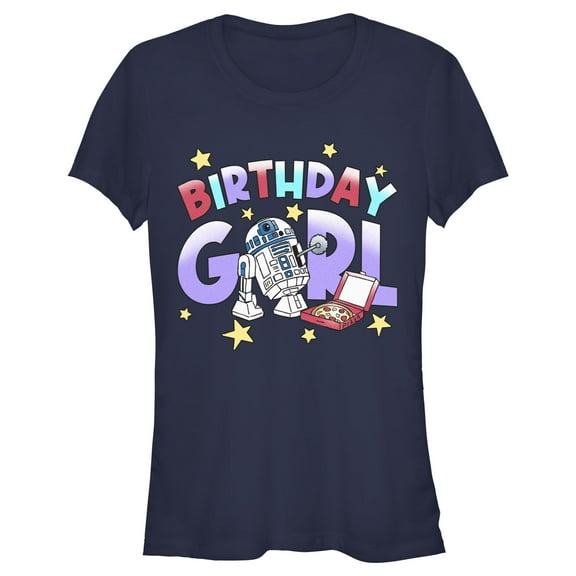 Junior's Star Wars Birthday Girl R2-D2 Party  Graphic T-Shirt
