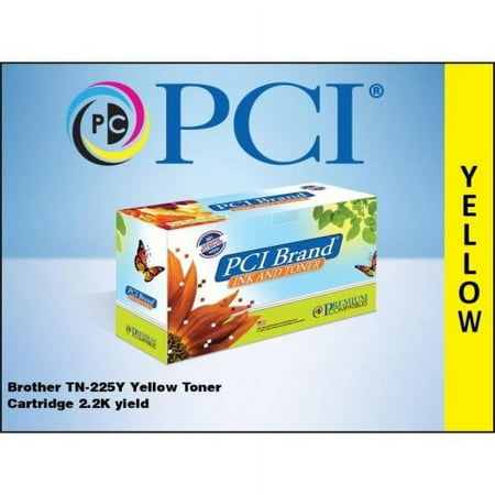 UPC: 0845161050057 | PCI® Brand Brother TN-225Y Yellow Toner Cartridge 2.2K Yield (TN225Y-PCI)