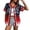 Red2, variant on Unir Light Polyester Women 4th Of July Baseball Button Up , Patriotic USA Star Striped Short Sleeve Casual Shirt, Loose Summer Holiday Layering Outer Top, S-XXXXXL, True To Size